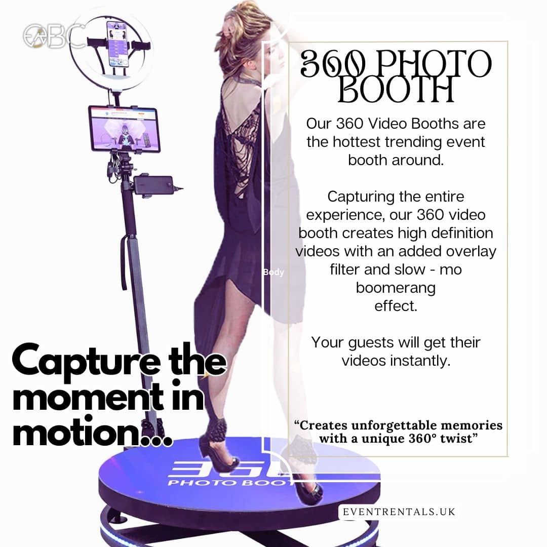 Our 360 Booth offers the ultimate event entertaining experience