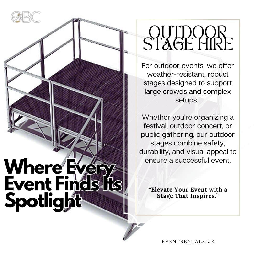 our outdoor stage hire services provide the ideal setup to suit your event