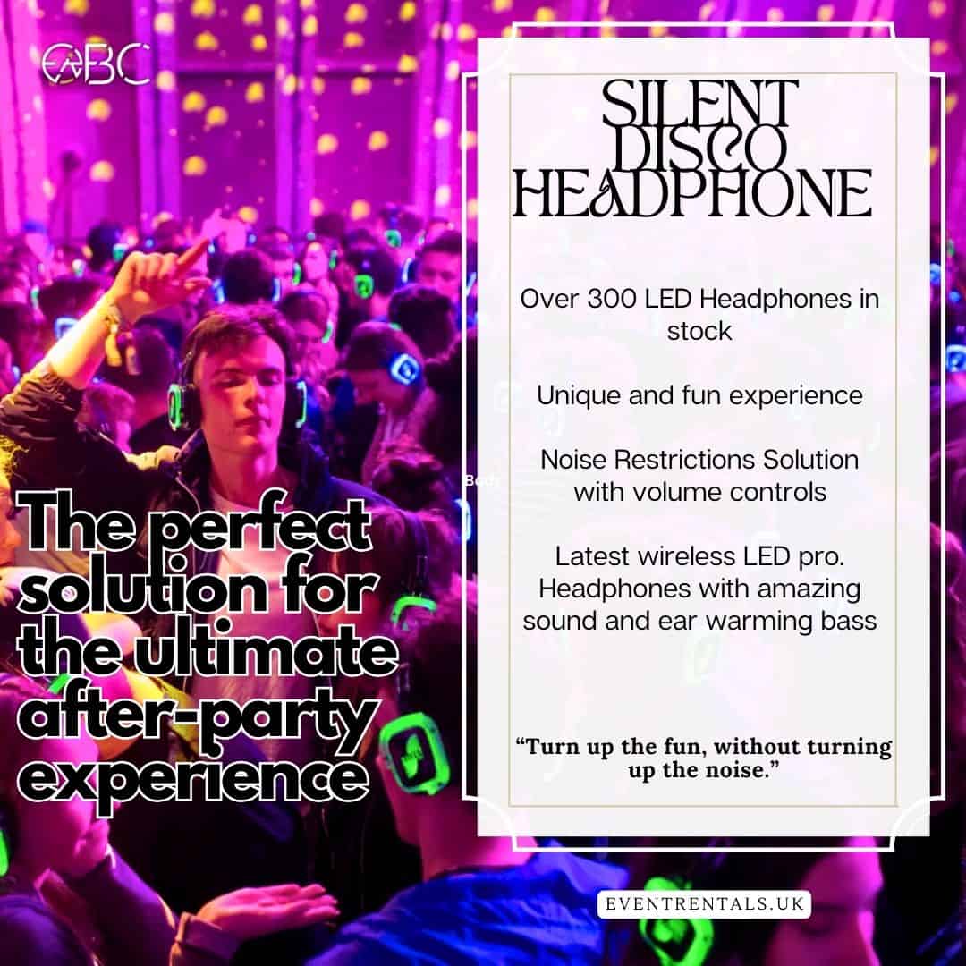 Our Silent Disco offers the ultimate event entertaining experience