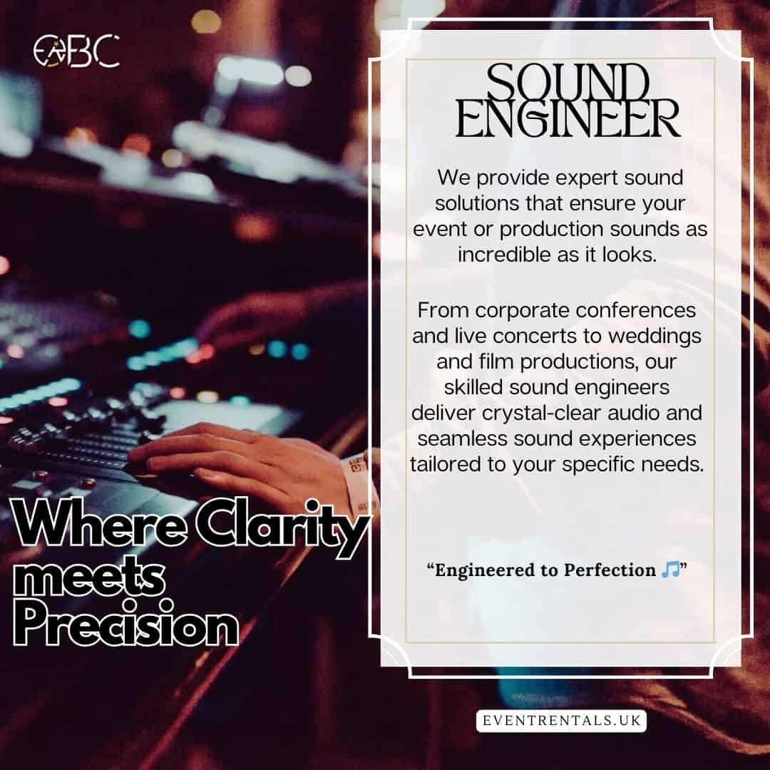 Our Sound Engineer offers the ultimate event entertaining experience